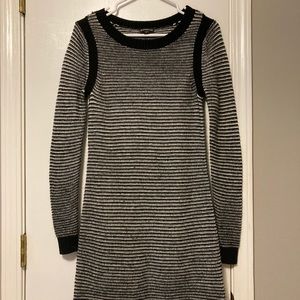 Express xs sweater dress in black and white